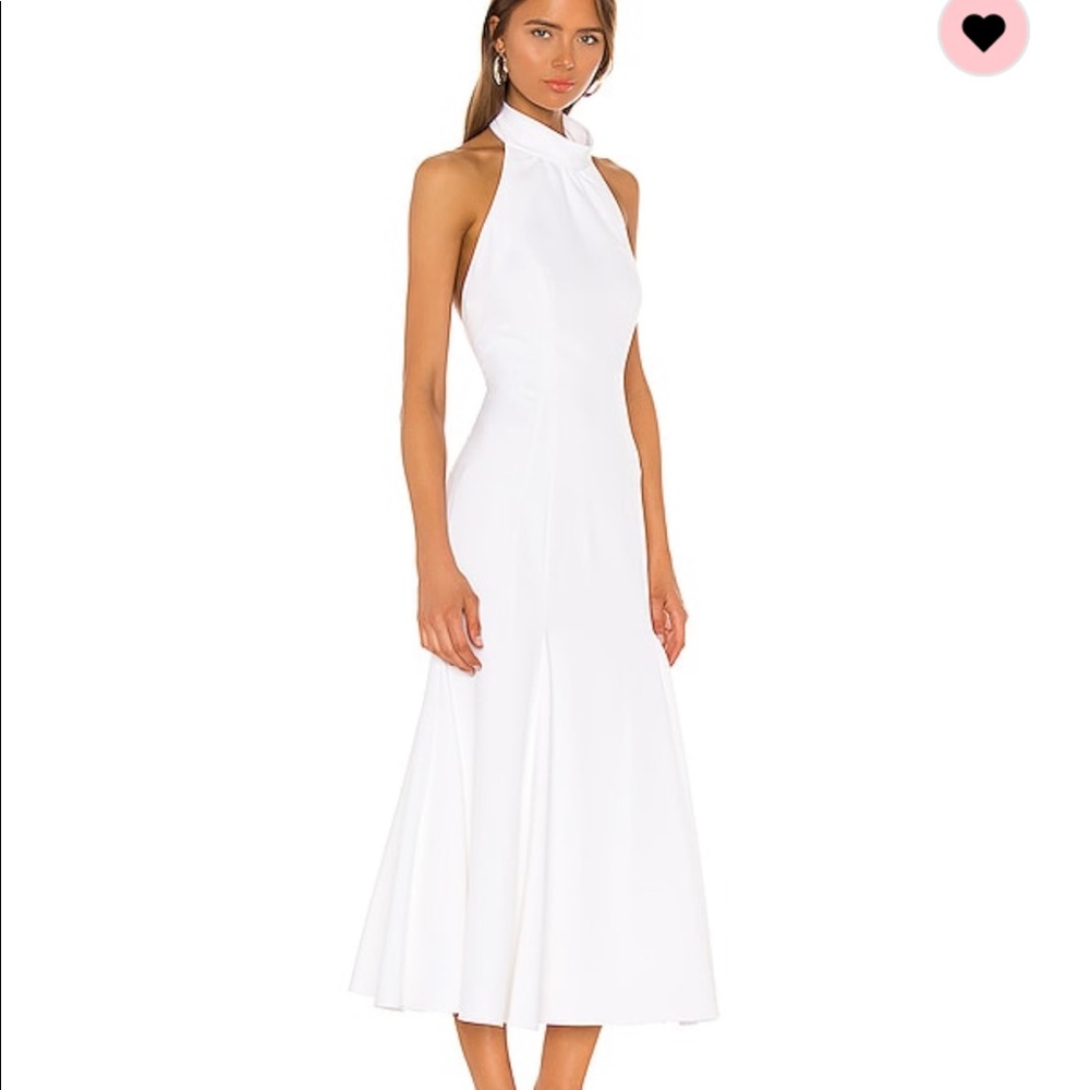 MILLY Cady Penelope High Neck Dress in Ecru